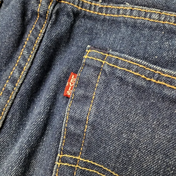 Levi’s 501 Premium Big E Jeans Mens 35x32 Blue Denim Button Fly Dark Wash - Picture 8 of 11